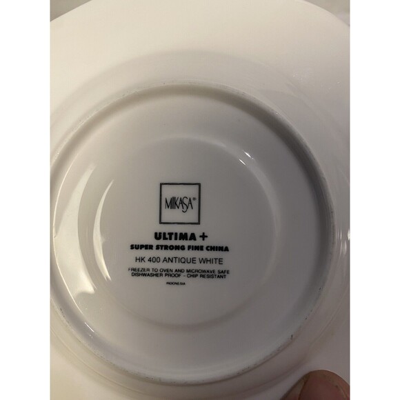 Mikasa Ultima + HK 400 Antique White, Set Of 2, 10 Oz Coffee, Tea Cups & Saucers - Picture 5 of 10